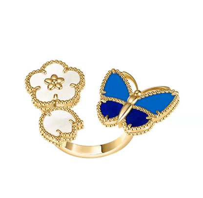 [BLAUE TRÄNEN]KLEE-ONYX-RING GOLD DIAMANT