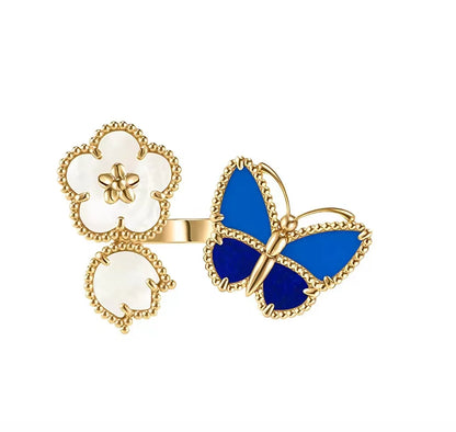 [BLAUE TRÄNEN]KLEE-ONYX-RING GOLD DIAMANT