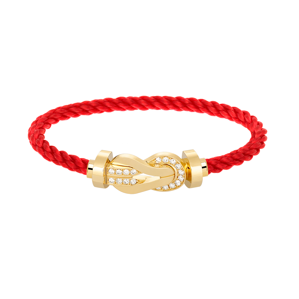 [BLUE TEARS]CHANCE LARGE 8 FIGURE BUCKLE HALF DIAMOND BRACELET GOLD