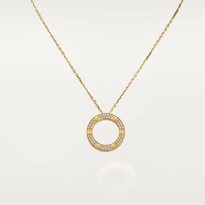 [Blue Tears Jewelry]LOVE NECKLACE 16MM  FULL DIAMOND