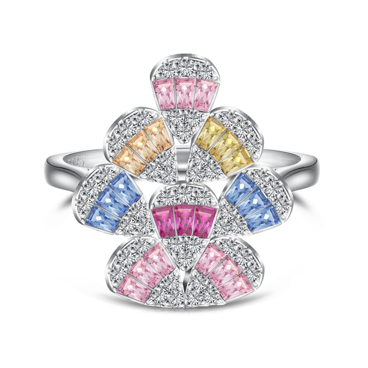 [Nova Jewelry]Sparkling Colorful Water Drop Shape Daily Ring
