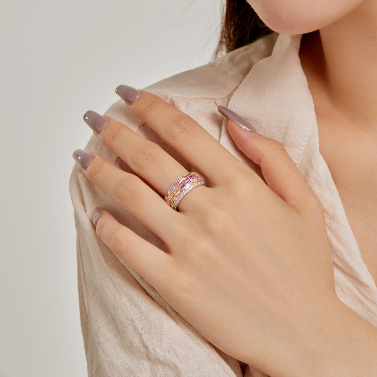 [Nova Jewelry]Radiant Colorful Radiant Cut Daily Ring