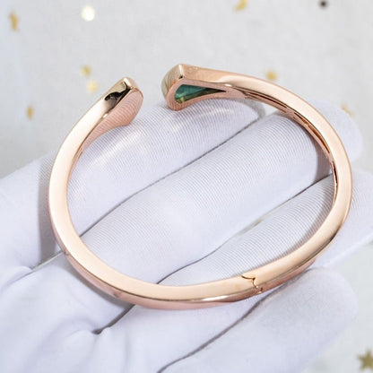 [BLUE TEARS]DREAM BRACELET OPEN MALACHITE PINK GOLD