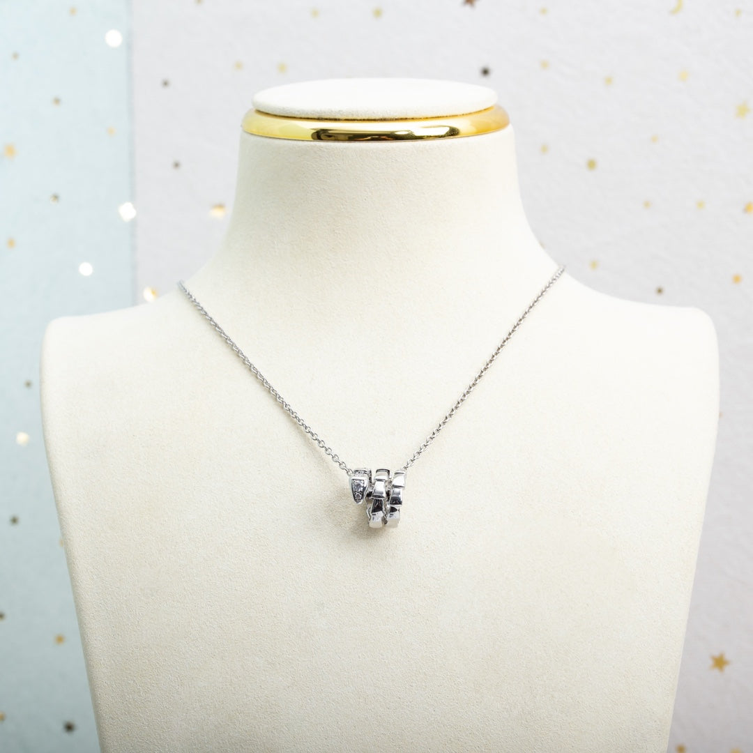 [BLUE TEARS]SERPENTI SILVER NECKLACE DIAMOND