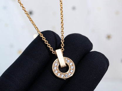 [BLUE TEARS]GARI NECKLACE PINK GOLD DIAMOND