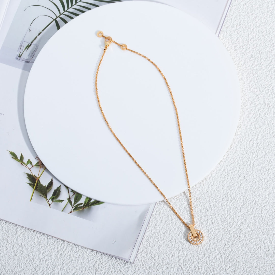 [BLUE TEARS]GARI NECKLACE PINK GOLD DIAMOND