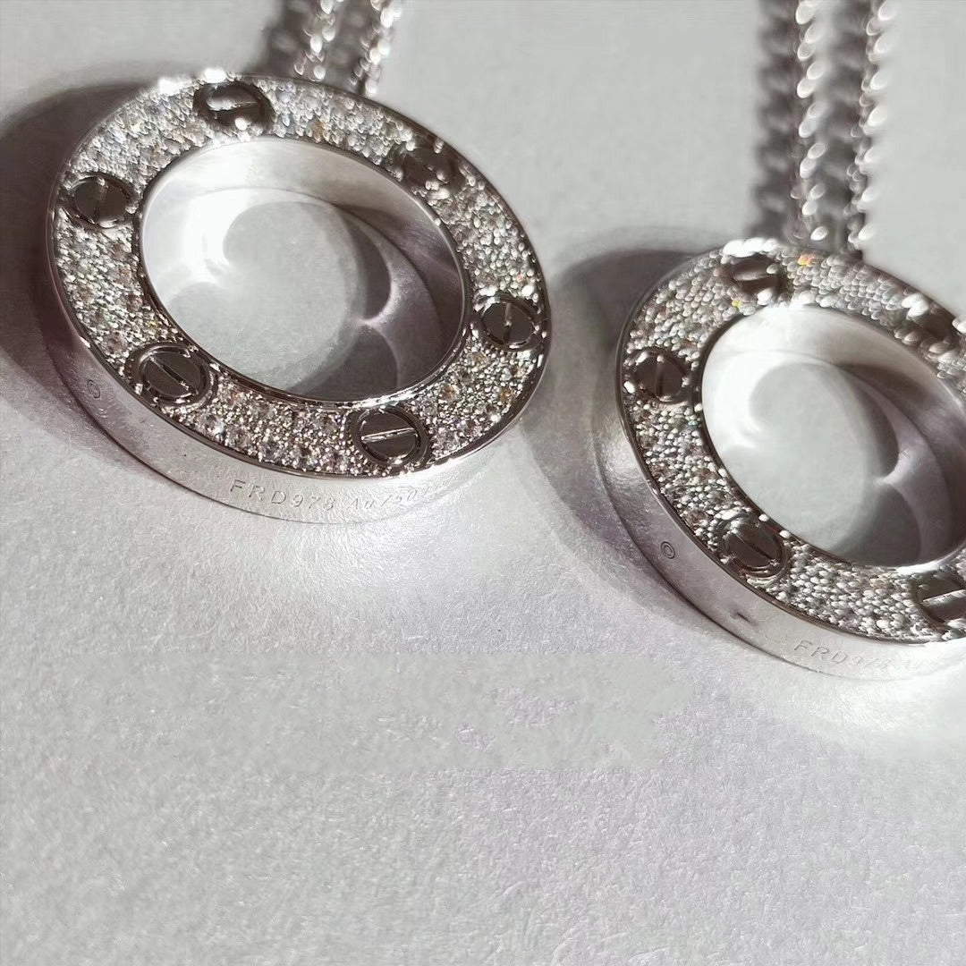 [BLUE TEARS]LOVE NECKLACE ADJUSTABLE SILVER