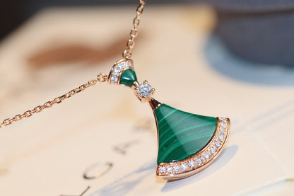 [BLUE TEARS]DREAM NECKLACE MALACHITE DIAMOND