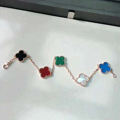 [BLUE TEARS]CLOVER 5 MOTIFS MULTICOLOR BRACELET