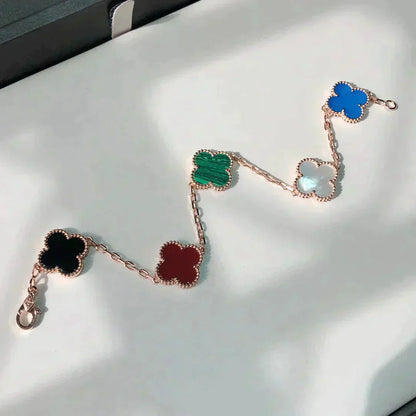 [BLUE TEARS]CLOVER 5 MOTIFS MULTICOLOR BRACELET