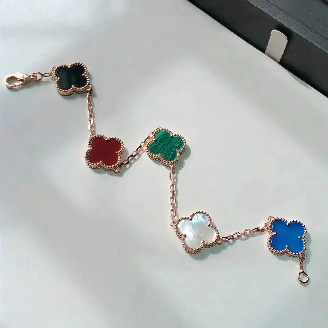 [BLUE TEARS]CLOVER 5 MOTIFS MULTICOLOR BRACELET