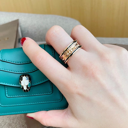 [BLUE TEARS]ZERO 1 PINK GOLD BLACK CERAMIC RING