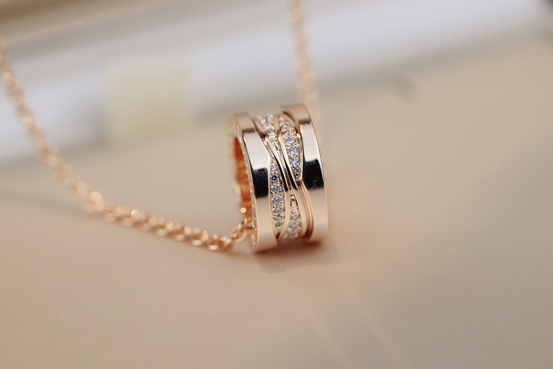 [BLUE TEARS]ZERO 1 PINK GOLD DIAMOND NECKLACE