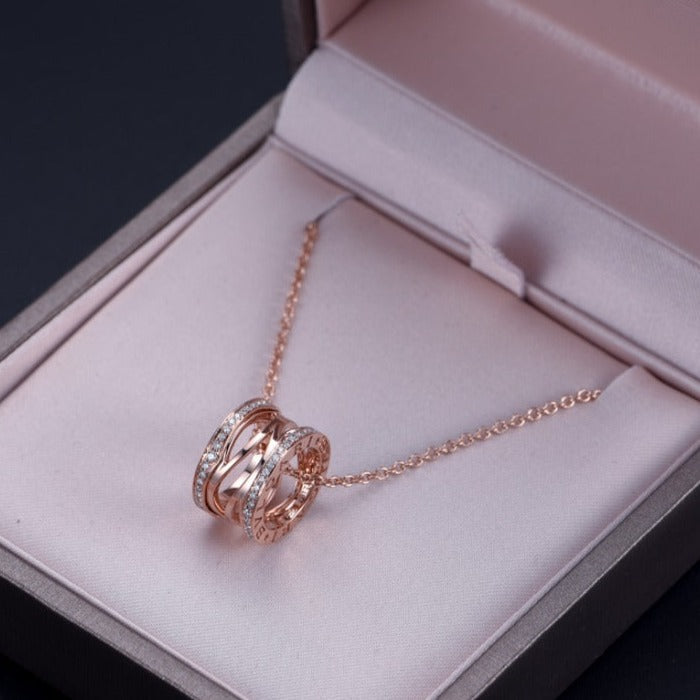 [BLUE TEARS]ZERO 1 PINK GOLD DIAMOND OPEN NECKLACE