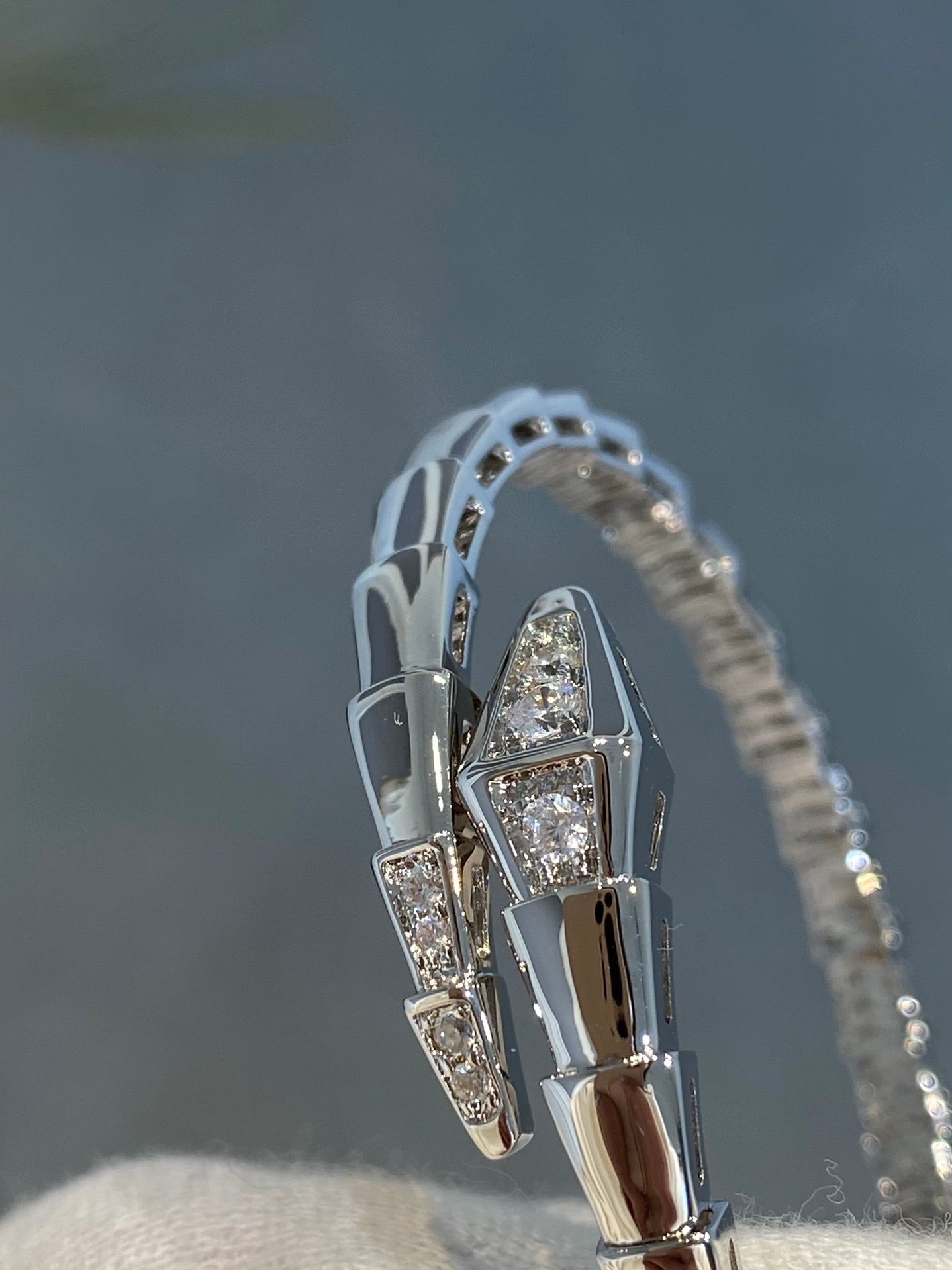 [BLUE TEARS]SERPENTI BRACELET DIAMONDS SILVER