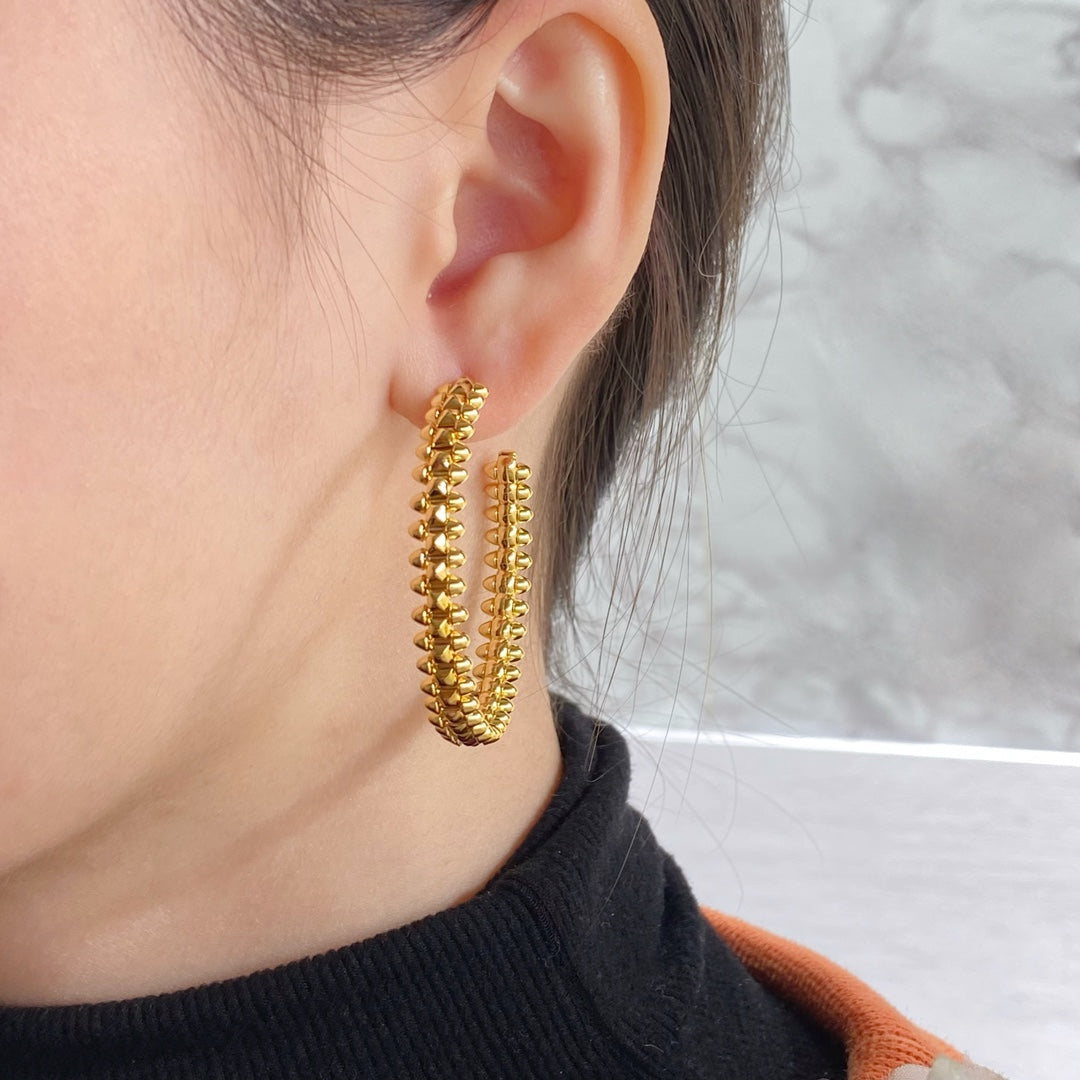 [BLUE TEARS]CLASH LARGE HOOP EARRINGS