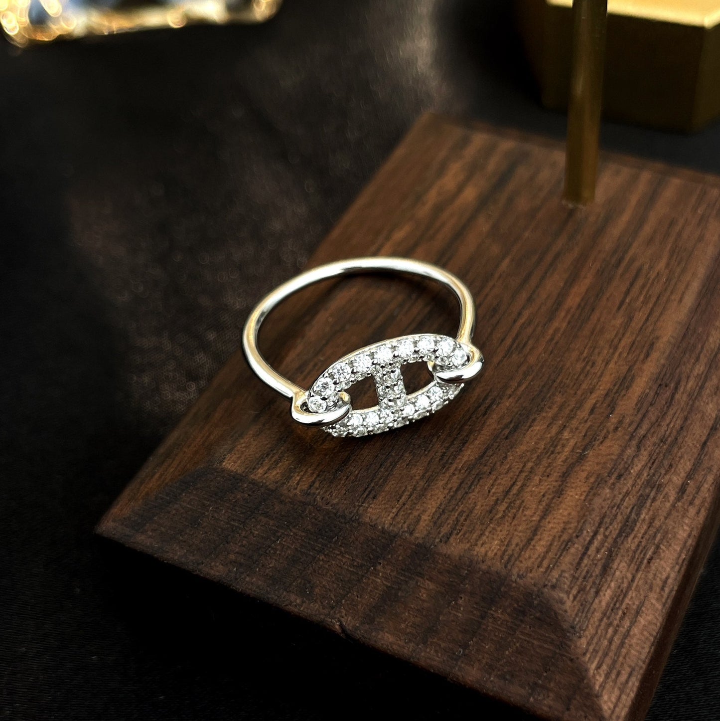 [BLUE TEARS]RONDE SMALL SILVER DIAMOND RING