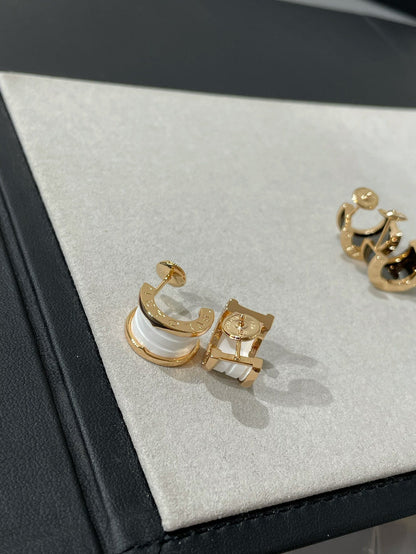 [BLUE TEARS]ZERO 1 PINK GOLD CERAMIC EARRINGS