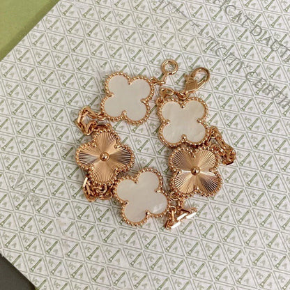 [BLUE TEARS]CLOVER WHITE PEARL MOP 5 MOTIF BRACELET COLLECTION
