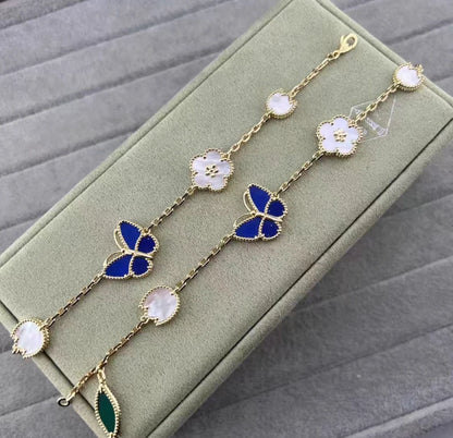 [BLUE TEARS]LUCKY SPRING GOLD BLUESTONE WHITE MOTHER-OF-PEARL BRACELET（副本）