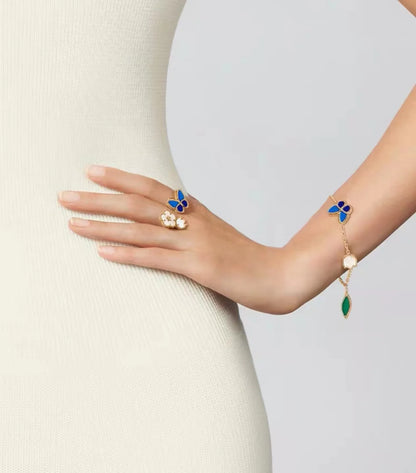 [BLUE TEARS]LUCKY SPRING GOLD BLUESTONE WHITE MOTHER-OF-PEARL BRACELET（副本）