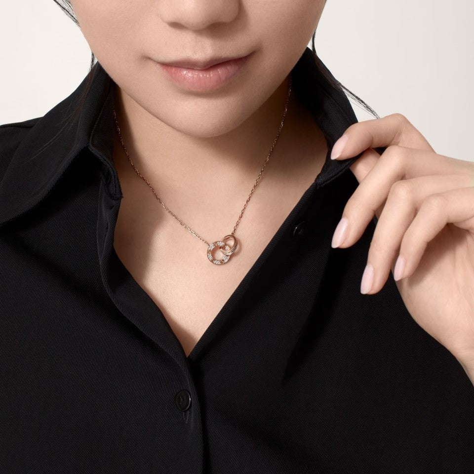 [Blue Tears Jewelry]LOVE  FULL DIAMOND PENDANT NECKLACE