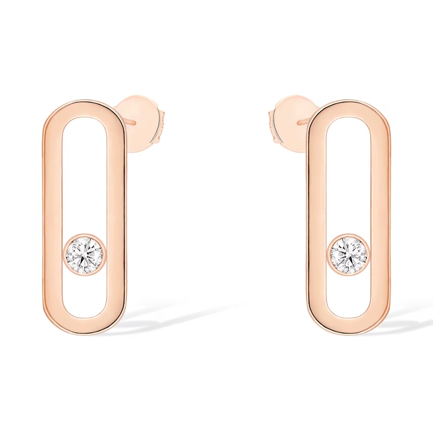 [Blue Tears Jewelry]MOVE UNO SMALL 1 DIAMOND EARRINGS