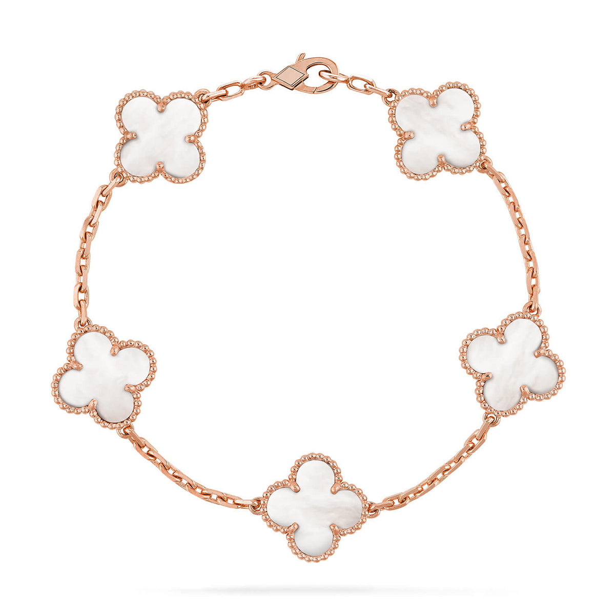 [BLUE TEARS]CLOVER WHITE PEARL MOP 5 MOTIF BRACELET COLLECTION
