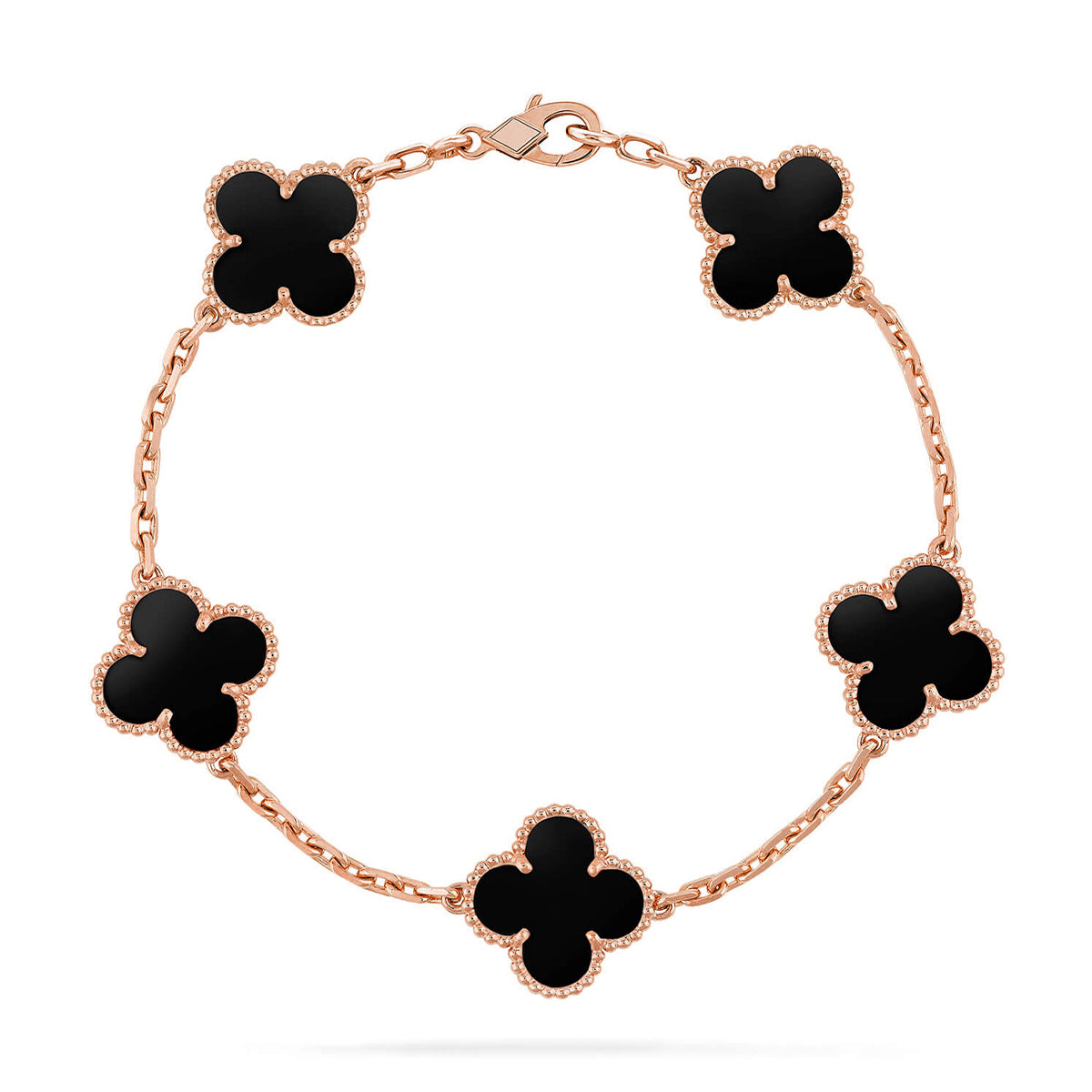 [BLUE TEARS] CLOVER 5 MOTIF ONYXS BRACELET COLLECTION