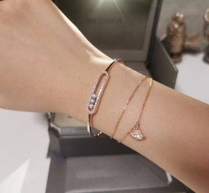 [Blue Tears Jewelry]Move Pavé Diamond Bangle Bracelet M
