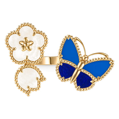 [Blue Tears Jewelry]LUCKY SPRING BUTTERFLY OPEN-FACE RINGS