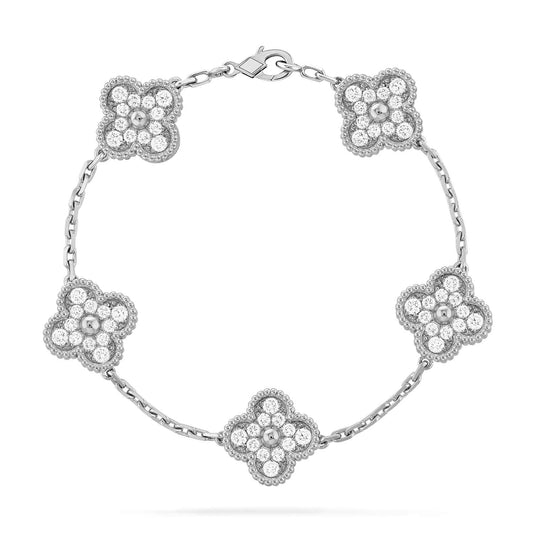 [BLAUE TRÄNEN]KLEE 5 MOTIFS DIAMANTARMBAND SILBER