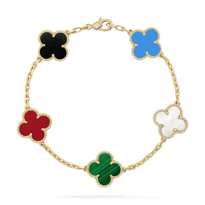 [BLUE TEARS]CLOVER 5 MOTIFS MULTICOLOR BRACELET