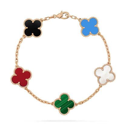 [BLUE TEARS]CLOVER 5 MOTIFS MULTICOLOR BRACELET