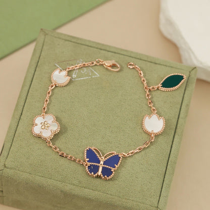 [Blue Tears Jewelry]LUCKY SPRING BUTTERFLY 5 MOTIF BRACELET