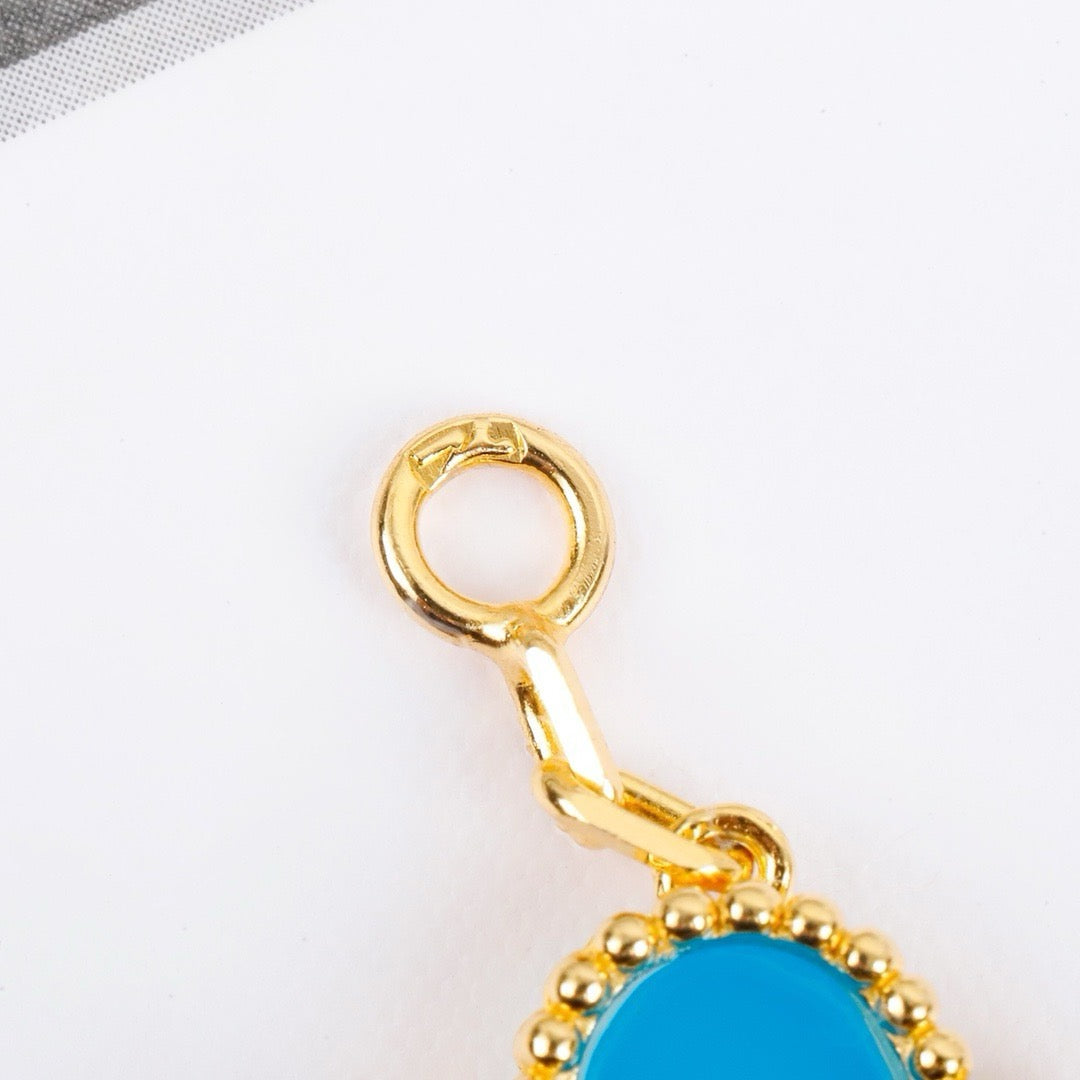 [BLUE TEARS]CLOVER 5 MOTIFS TURQUOISE BRACELET