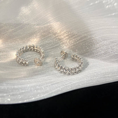 [BLUE TEARS]CLASH SMALL HOOP EARRINGS