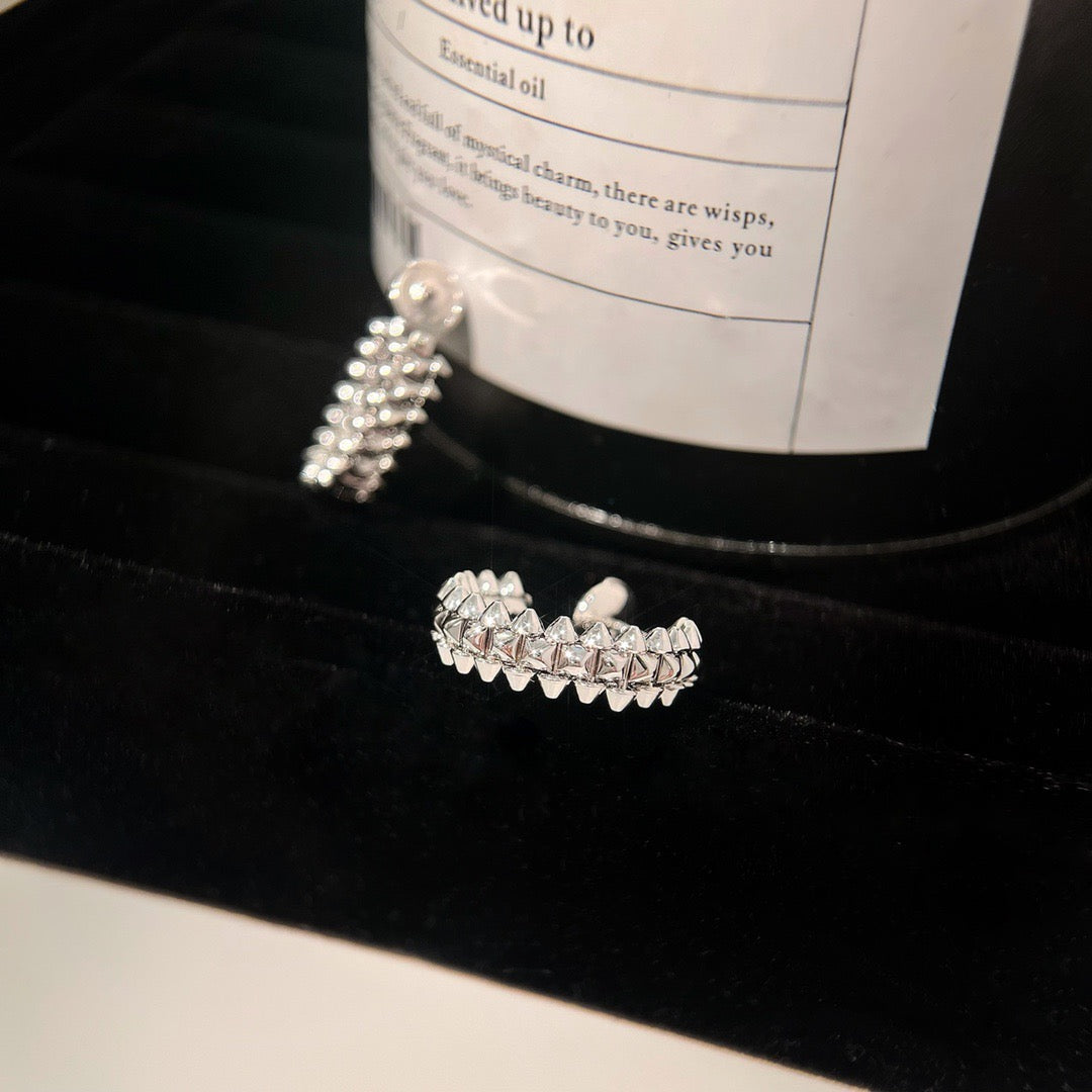 [BLUE TEARS]CLASH SMALL HOOP EARRINGS