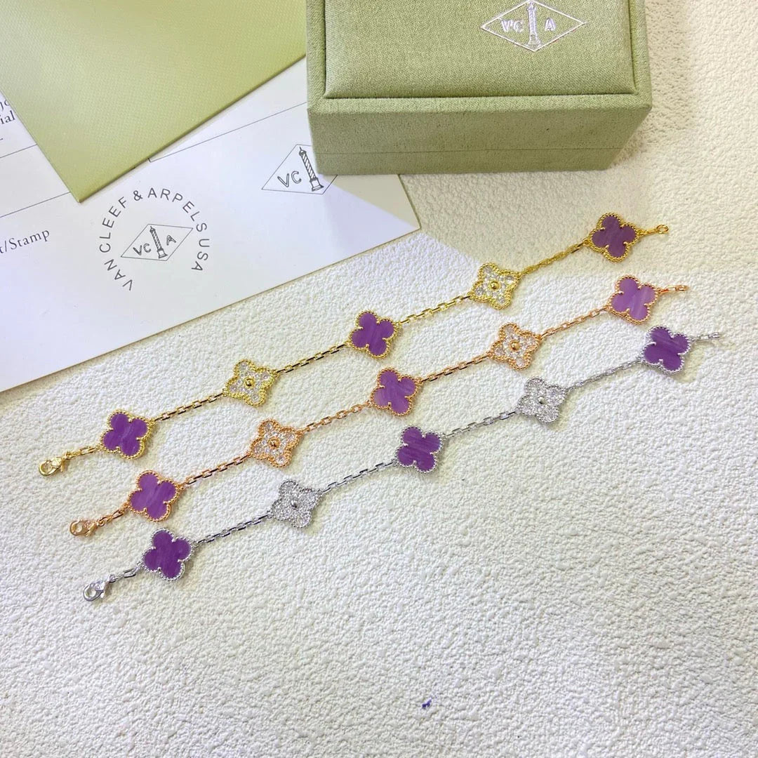[BLUE TEARS] CLOVER 5 MOTIF VIOLET BRACELET COLLECTION