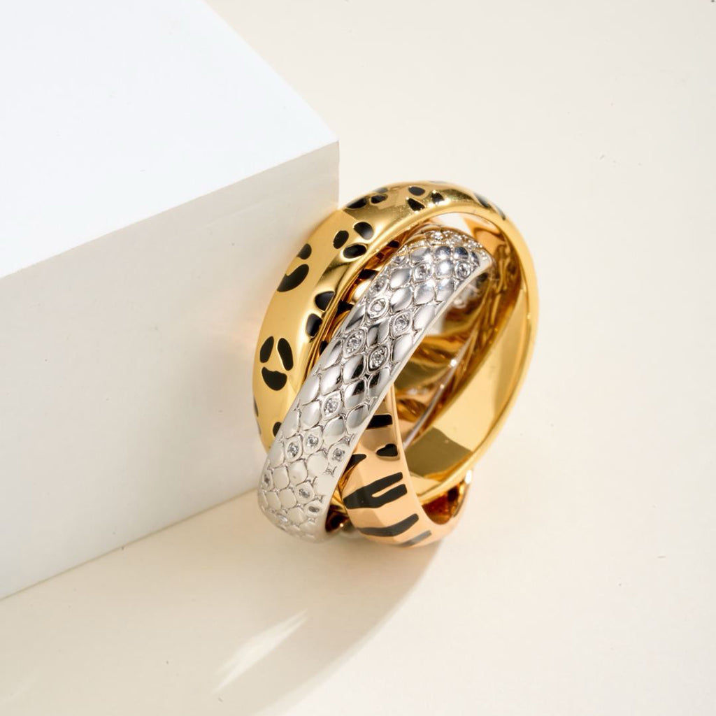 [Blue Tears Jewelry]TRINITY  RING LEOPARD PRINT