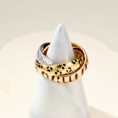 [Blue Tears Jewelry]TRINITY  RING LEOPARD PRINT
