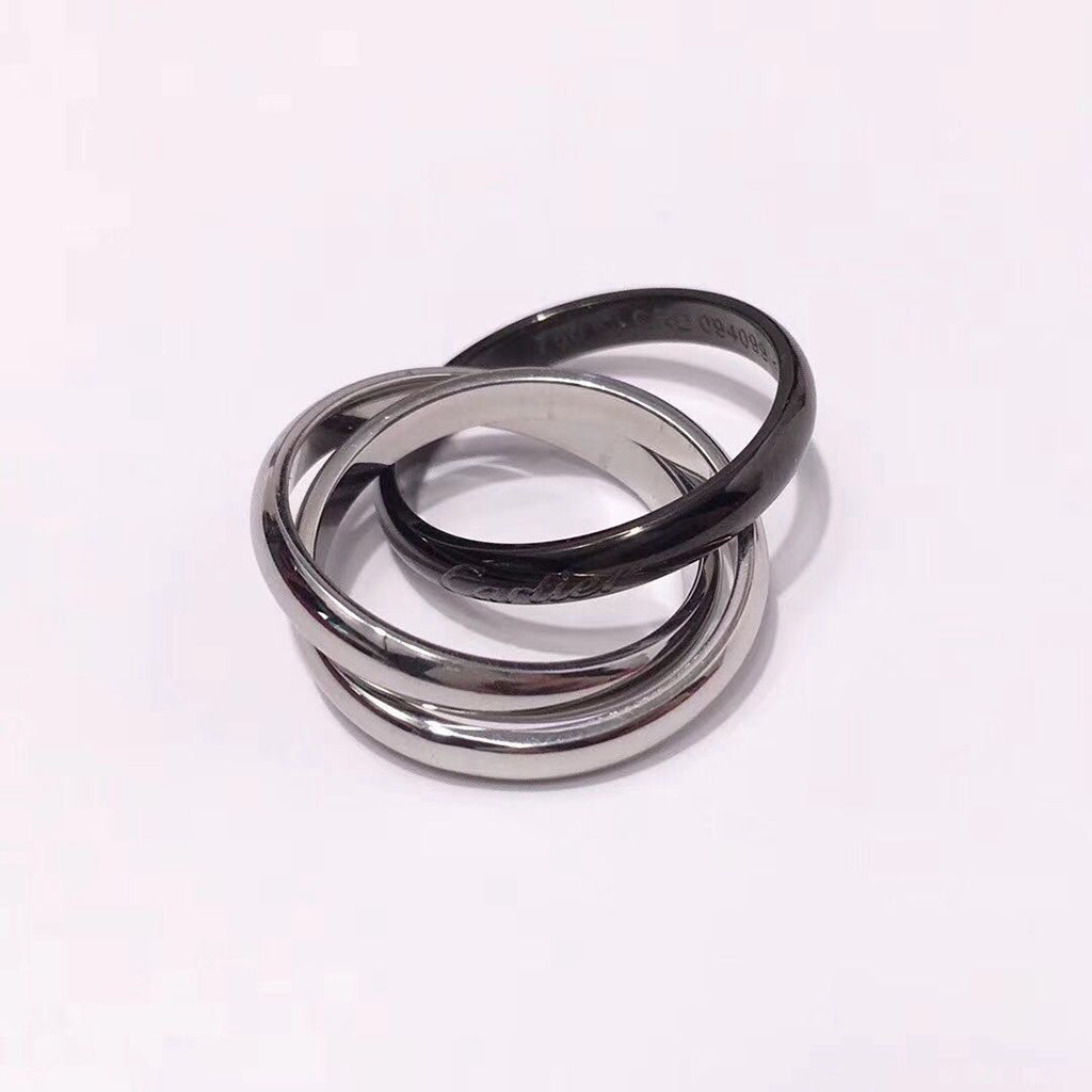 [Blue Tears Jewelry]TRINITY 3.2MM RING BLACK CERAMIC