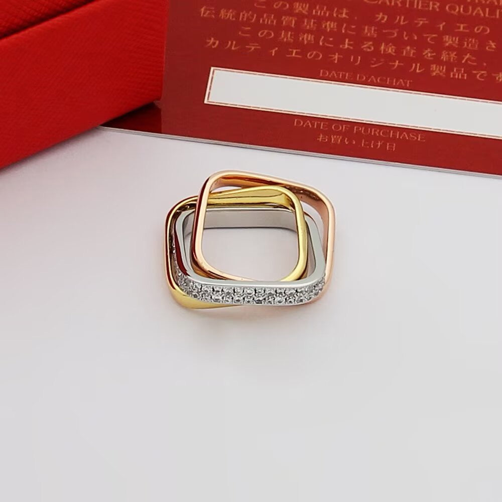 [Blue Tears Jewelry]TRINITY 3.5MM CUSHION RING COLLECTION
