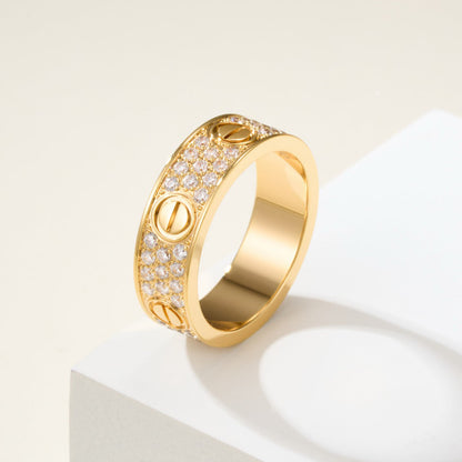 [Blue Tears Jewelry]LOVE RING 5.5MM DIAMONDS PAVED