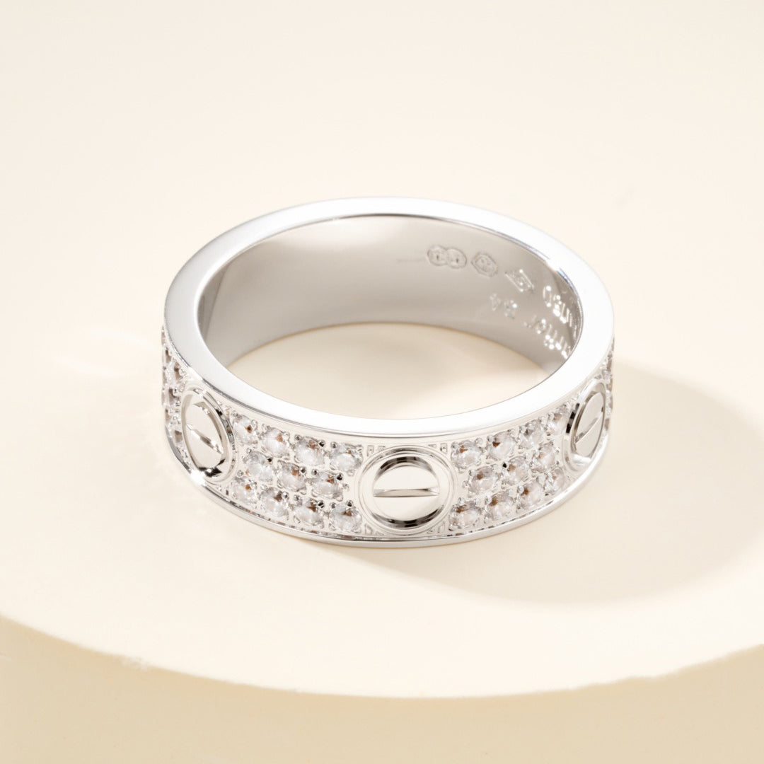 [Blue Tears Jewelry]LOVE RING 5.5MM DIAMONDS PAVED