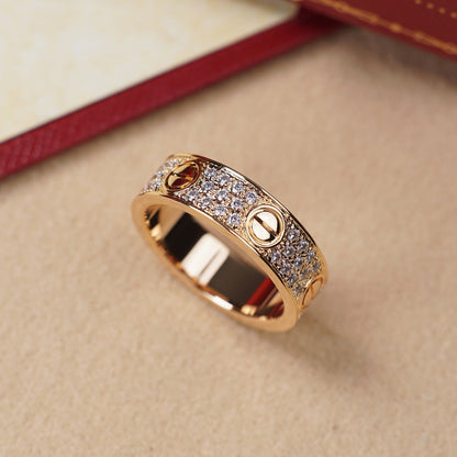 [Blue Tears Jewelry]LOVE RING 5.5MM DIAMONDS PAVED