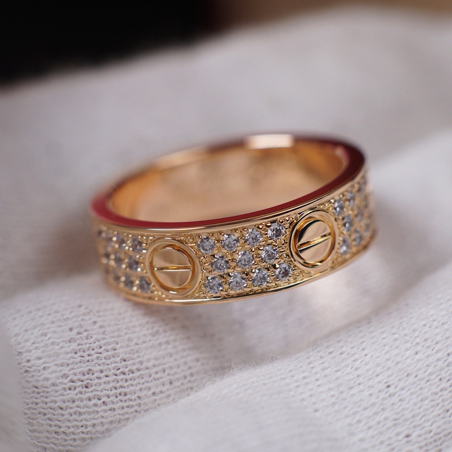 [Blue Tears Jewelry]LOVE RING 5.5MM DIAMONDS PAVED