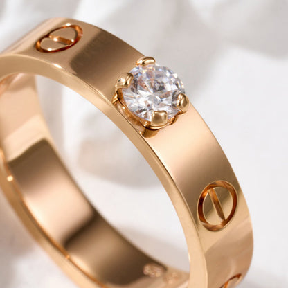 [Blue Tears Jewelry]LOVE RING 3.6MM 1 BIG DIAMOND