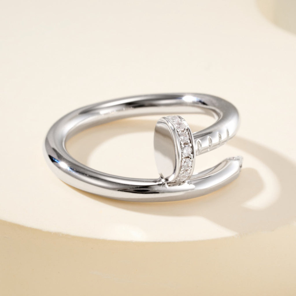 [Blue Tears Jewelry]JUSTE RING 2.6MM HALF DIAMOND