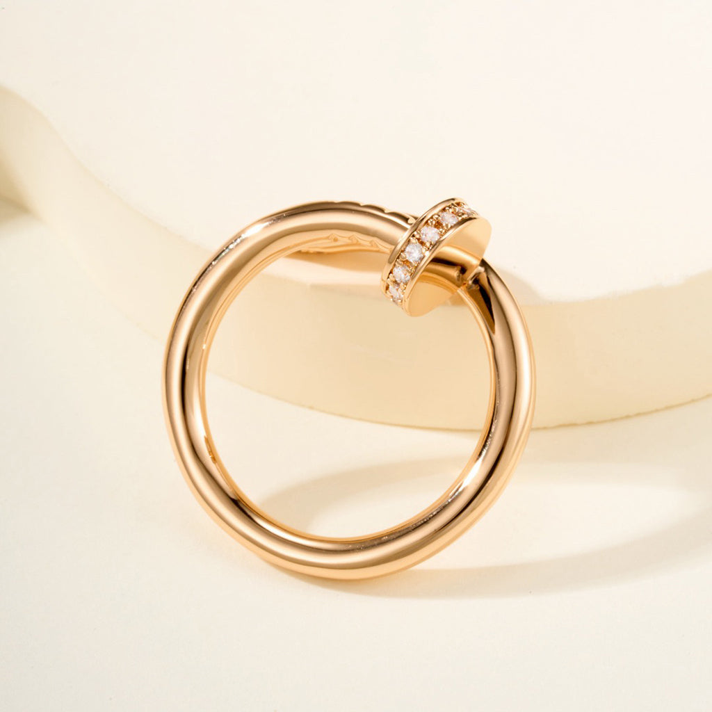 [Blue Tears Jewelry]JUSTE RING 2.6MM HALF DIAMOND
